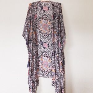 Violet Floral Cover-up
